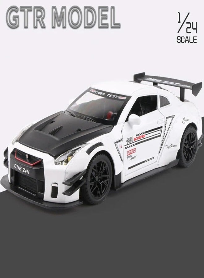 RAHU Diecast Car Model AMG GTR Super Sport Car car carfor Kids Light Sound Pullback with Openable 4 Doors - Image 5